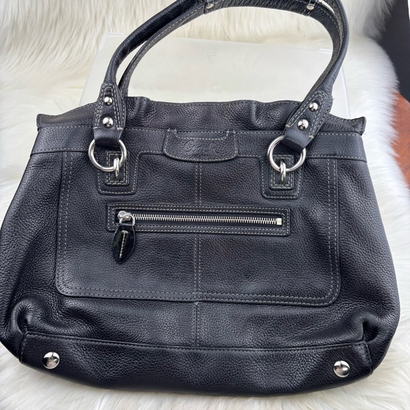 COACH Black Leather Shoulder Bag - Picture 1 of 9